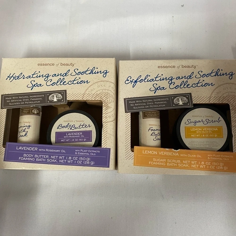 Lot of 2 Essence of beauty Spa Collection Lavender and Lemon Verbena (CW)